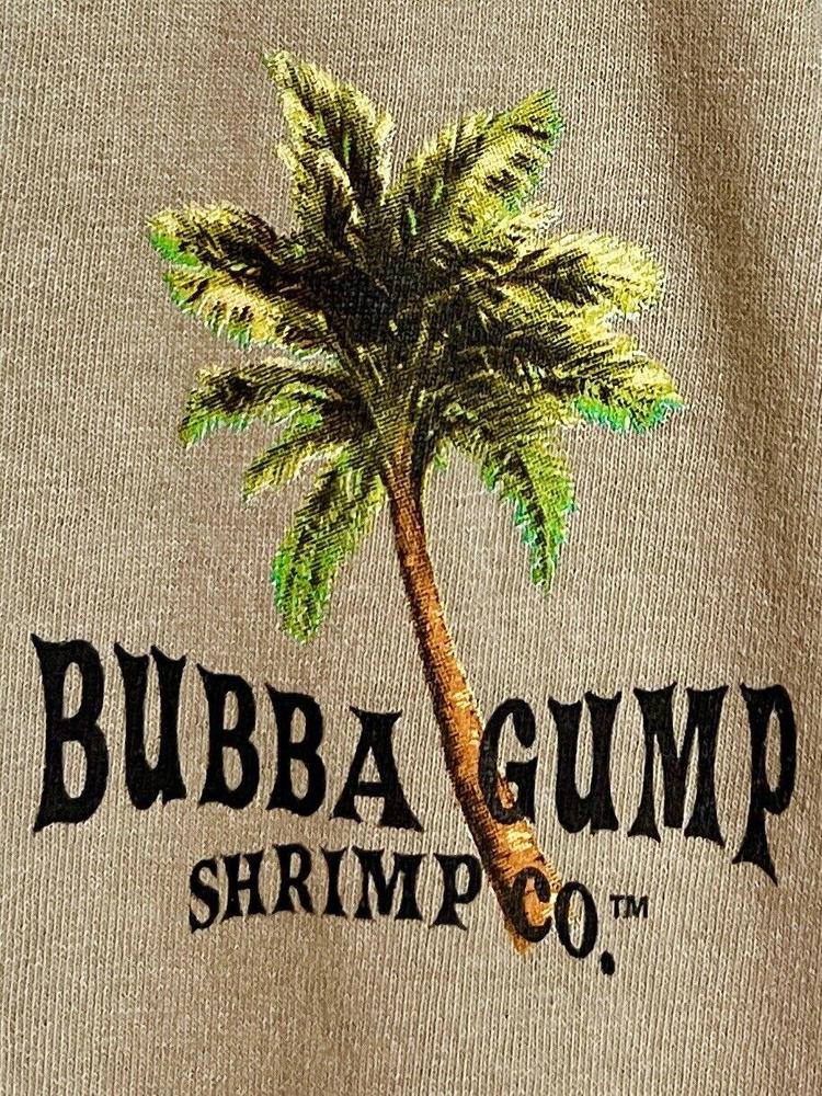 Y2K Bubba Gump Shrimp Co. T-shirt Santa Monica Double Sided Tan sz 2XL NWT - Picture 3 of 9